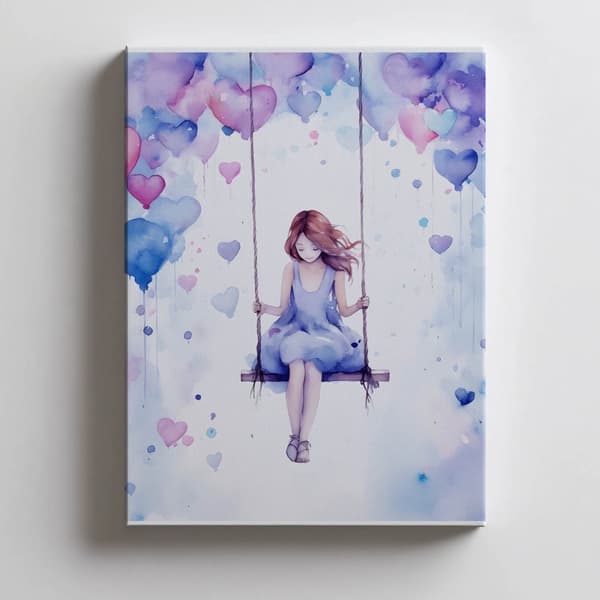 Purple Joy Purple Joy, 60x90 cm, sort aluminiumsramme, 230 gsm mat papir