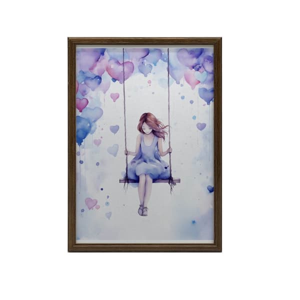 Purple Joy Purple Joy, 60x90 cm, sort aluminiumsramme, 230 gsm mat papir