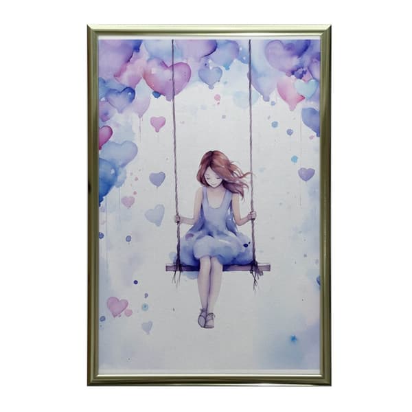 Purple Joy Purple Joy, 60x90 cm, sort aluminiumsramme, 230 gsm mat papir