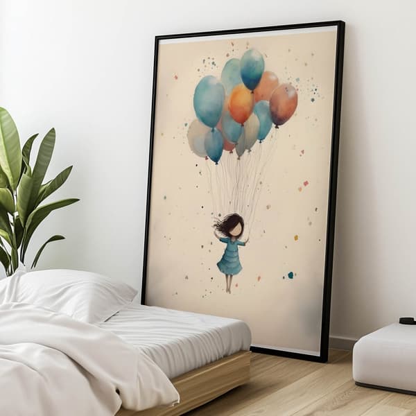 Floating in Dreams Floating in Dreams, 50x70 cm, lys egetræsramme, 230 gsm mat papir