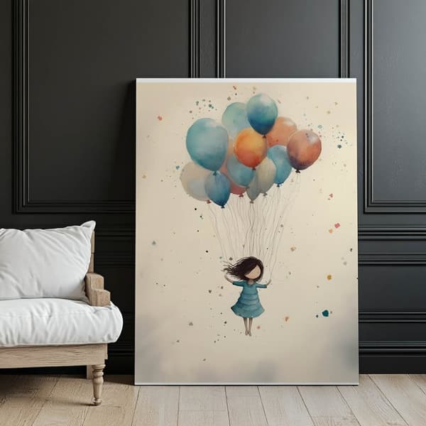 Floating in Dreams Floating in Dreams, 50x70 cm, lys egetræsramme, 230 gsm mat papir