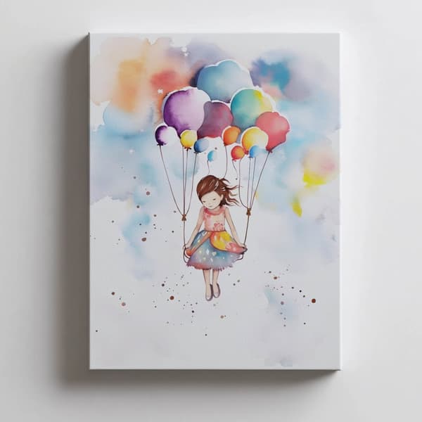 Ballon Lightness Ballon Lightness, 60x90 cm, sort aluminiumsramme, 230 gsm mat papir