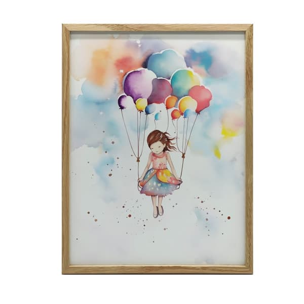 Ballon Lightness Ballon Lightness, 60x90 cm, sort aluminiumsramme, 230 gsm mat papir