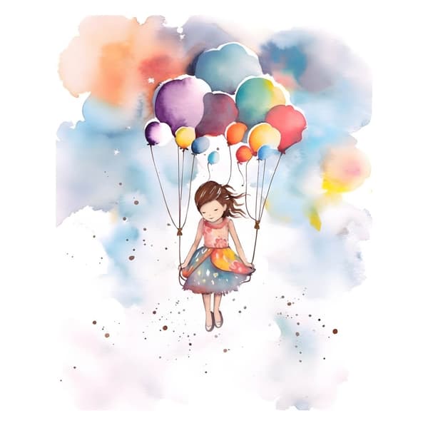 Balloon Lightness Balloon Lightness, 70x100 cm, kultainen alumiinirunko, 230 gsm mattapaperi