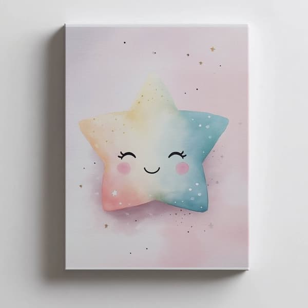 Pastel Star of Joy Pastel Star of Joy, 40x50 cm, guld aluminiumsramme, 230 gsm mat papir