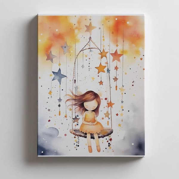 Carousel of Stars Carousel of Stars, 50x70 cm, mørkebrun træramme, 230 gsm mat papir