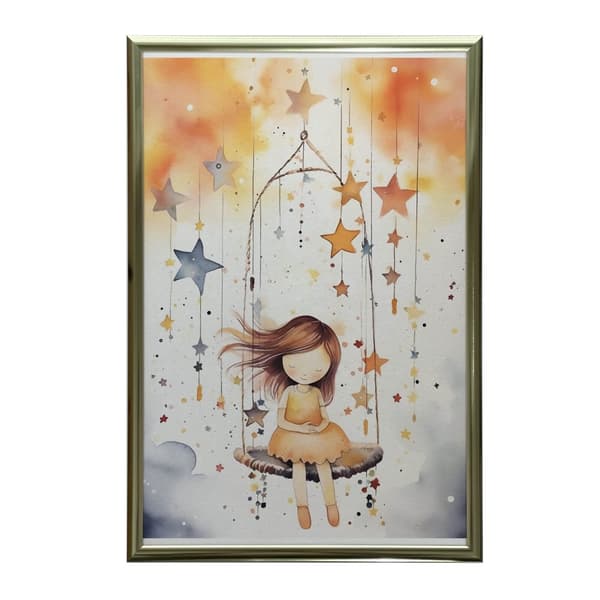 Carousel of Stars Carousel of Stars, 50x70 cm, mørkebrun træramme, 230 gsm mat papir