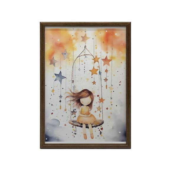 Carousel of Stars Carousel of Stars, 50x70 cm, mørkebrun træramme, 230 gsm mat papir