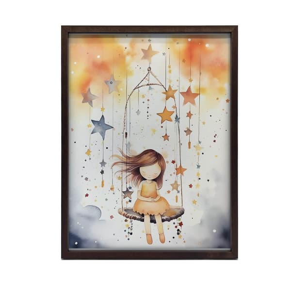 Carousel of Stars Carousel of Stars, 50x70 cm, mørkebrun træramme, 230 gsm mat papir