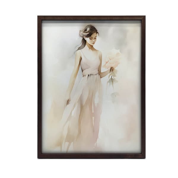Kaunis nainen kukkien kanssa Kaunis nainen kukkien kanssa, 50x70 cm, kehystämätön, premium-kangas paareilla