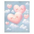 Miniatyrbillede 3 af 10: Pink Hearts on Clouds Pink Hearts on Clouds, 40x50 cm, sort aluminiumsramme, 230 gsm mat papir