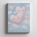 Miniatyrbillede 4 af 10: Pink Hearts on Clouds Pink Hearts on Clouds, 40x50 cm, sort aluminiumsramme, 230 gsm mat papir