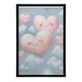 Miniatyrbillede 7 af 10: Pink Hearts on Clouds Pink Hearts on Clouds, 40x50 cm, sort aluminiumsramme, 230 gsm mat papir