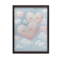 Miniatyrbillede 2 af 10: Pink Hearts on Clouds Pink Hearts on Clouds, 40x50 cm, sort aluminiumsramme, 230 gsm mat papir