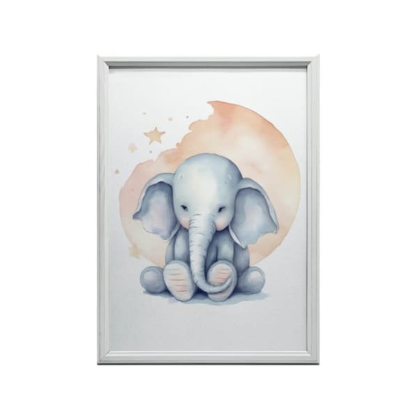 Elephant's Dream Under the Moon Elephant's Dream Under the Moon, 70x100 cm, guld aluminiumsramme, 230 gsm mat papir