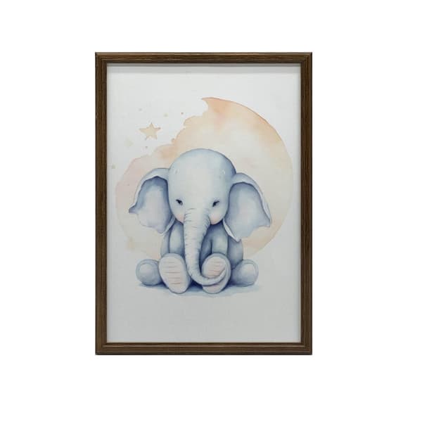 Elephant's Dream Under the Moon Elephant's Dream Under the Moon, 70x100 cm, guld aluminiumsramme, 230 gsm mat papir