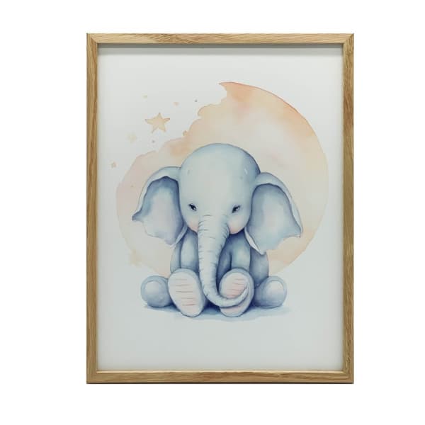 Elephant's Dream Under the Moon Elephant's Dream Under the Moon, 70x100 cm, guld aluminiumsramme, 230 gsm mat papir