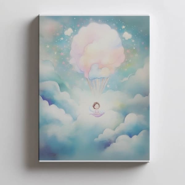 Balloon World of Dreams Balloon World of Dreams, 40x50 cm, guld aluminiumsramme, 230 gsm mat papir