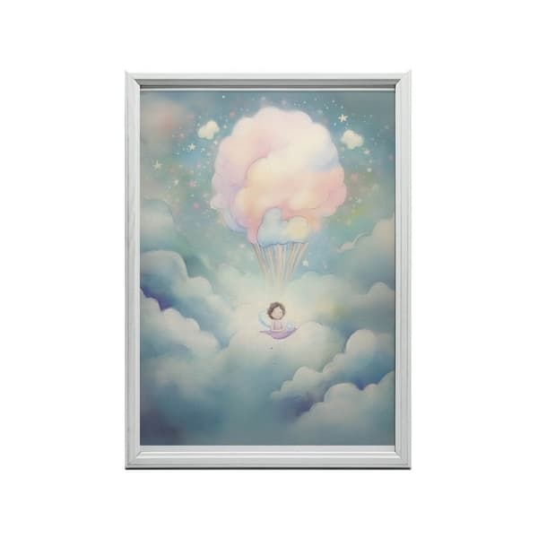 Balloon World of Dreams Balloon World of Dreams, 40x50 cm, guld aluminiumsramme, 230 gsm mat papir