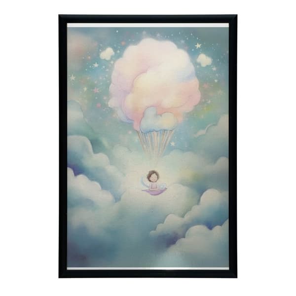 Balloon World of Dreams Balloon World of Dreams, 40x50 cm, guld aluminiumsramme, 230 gsm mat papir