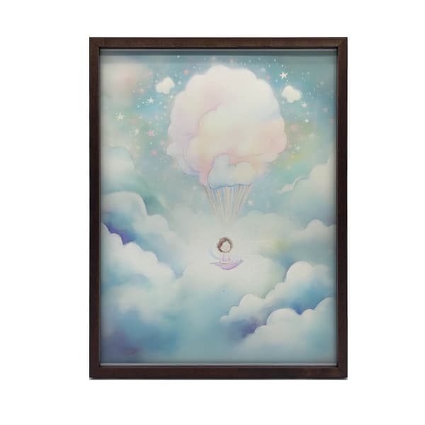 Balloon World of Dreams Balloon World of Dreams, 40x50 cm, guld aluminiumsramme, 230 gsm mat papir