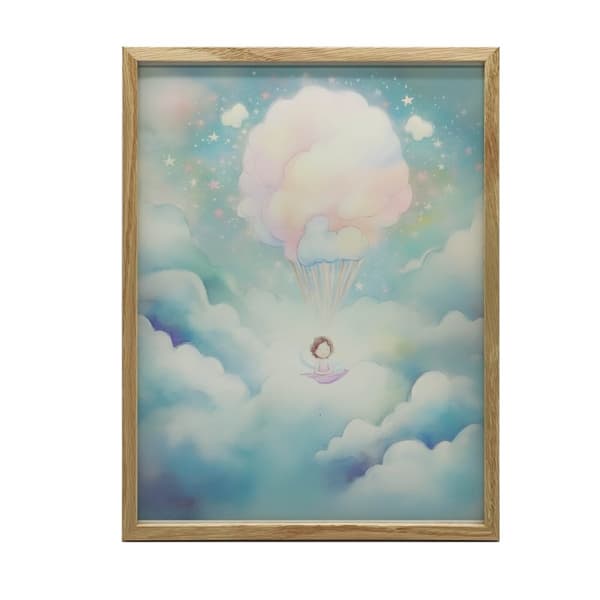 Balloon World of Dreams Balloon World of Dreams, 40x50 cm, guld aluminiumsramme, 230 gsm mat papir