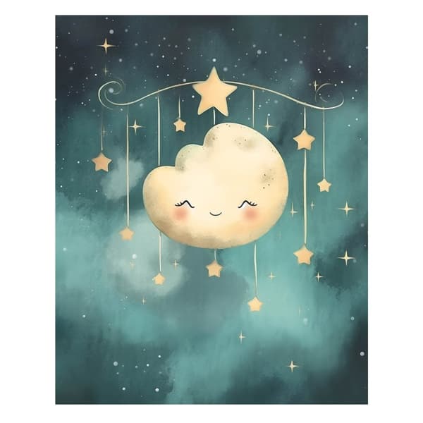 Sleeping Cloud Sleeping Cloud, 30x40 cm, hvid træramme, 230 gsm mat papir