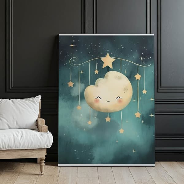 Sleeping Cloud Sleeping Cloud, 30x40 cm, hvid træramme, 230 gsm mat papir