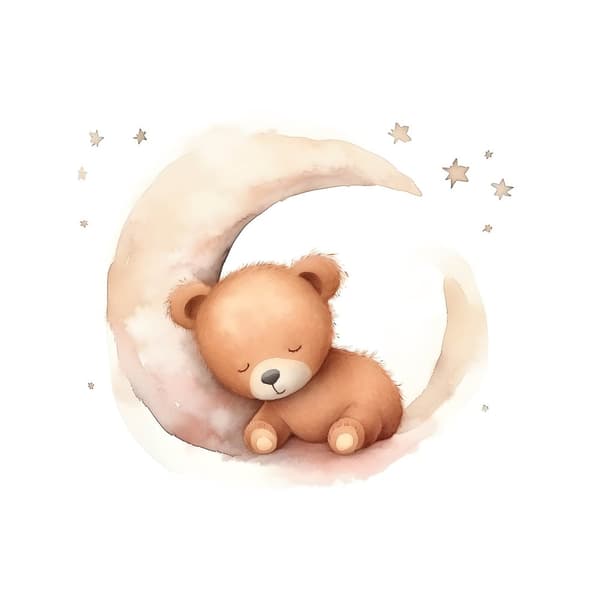 Teddy Bear on Moon Cloud Teddy Bear on Moon Cloud, 50x70 cm, oinramad, 230 gsm matt papper