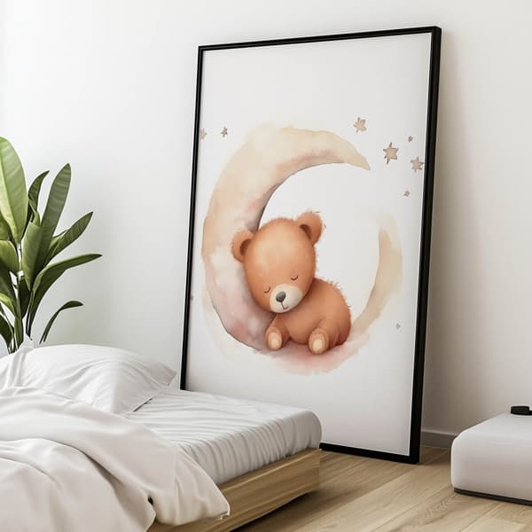 Teddy Bear on Moon Cloud Teddy Bear on Moon Cloud, 50x70 cm, oinramad, 230 gsm matt papper