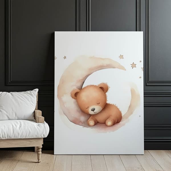 Teddy Bear on Moon Cloud Teddy Bear on Moon Cloud, 50x70 cm, oinramad, 230 gsm matt papper