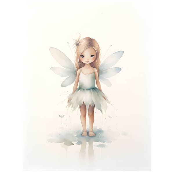Green Fairy in the Land of Magic Green Fairy in the Land of Magic, 50x70 cm, guld aluminiumram, 230 gsm matt papper
