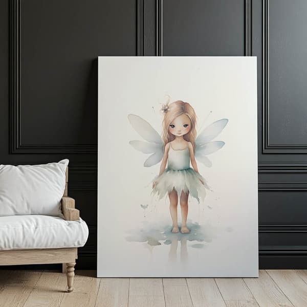 Green Fairy in the Land of Magic Green Fairy in the Land of Magic, 50x70 cm, mørkebrun træramme, 230 gsm mat papir