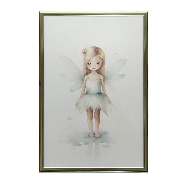 Green Fairy in the Land of Magic Green Fairy in the Land of Magic, 50x70 cm, mørkebrun træramme, 230 gsm mat papir