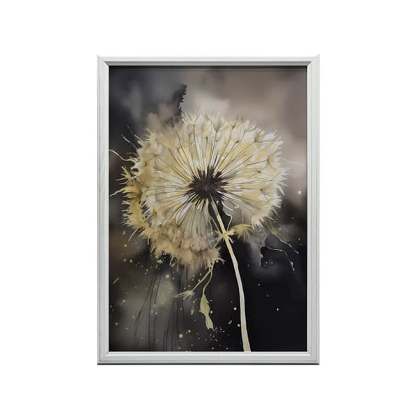 Golden Dandelion Golden Dandelion, 30x40 cm, lys egetræsramme, 230 gsm mat papir