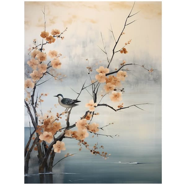 Spring Miracles on Cherry Blossom Spring Miracles on Cherry Blossom, 30x40 cm, mørkebrun træramme, 230 gsm mat papir