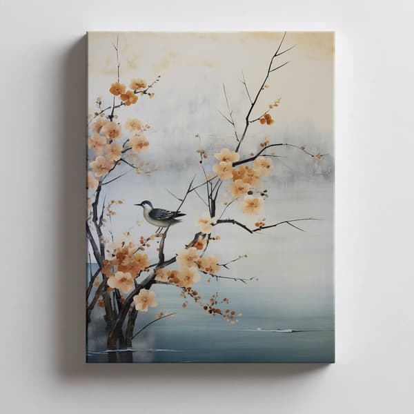 Spring Miracles on Cherry Blossom Spring Miracles on Cherry Blossom, 30x40 cm, mørkebrun træramme, 230 gsm mat papir