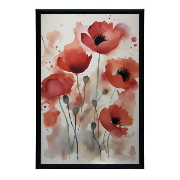 Røde valmuer i akvarel Røde valmuer i akvarel, 50x70 cm, uindrammet, 230 gsm mat papir