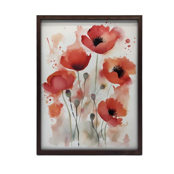 Røde valmuer i akvarel Røde valmuer i akvarel, 50x70 cm, uindrammet, 230 gsm mat papir