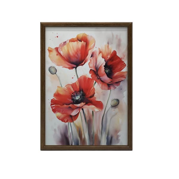 Spring Poppy Dream Spring Poppy Dream, 70x100 cm, mörkbrun träram, 230 gsm matt papper