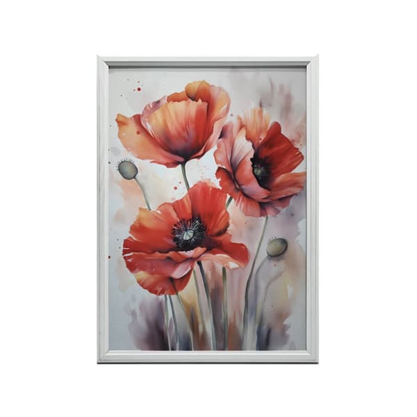 Spring Poppy Dream Spring Poppy Dream, 70x100 cm, mörkbrun träram, 230 gsm matt papper
