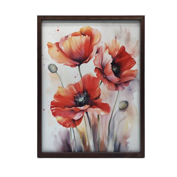 Spring Poppy Dream Spring Poppy Dream, 70x100 cm, mörkbrun träram, 230 gsm matt papper