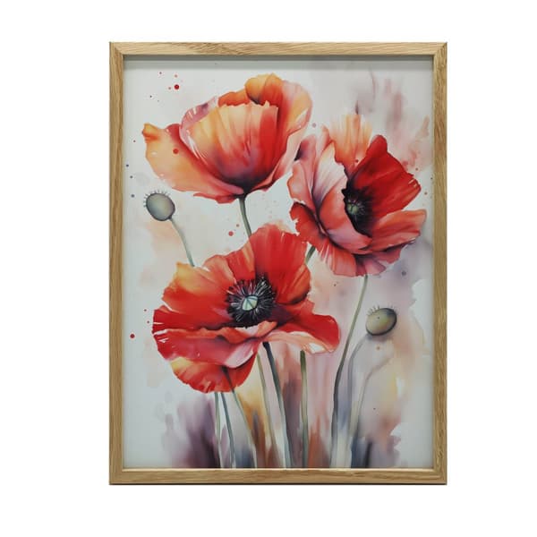 Spring Poppy Dream Spring Poppy Dream, 70x100 cm, mörkbrun träram, 230 gsm matt papper