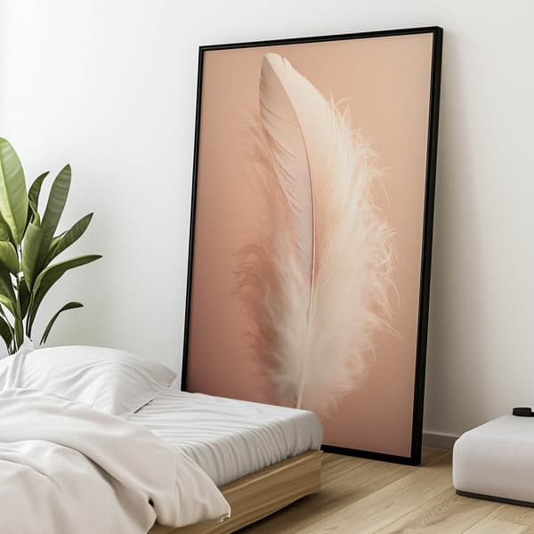 Feather Feather, 40x50 cm, sort aluminiumsramme, 230 gsm mat papir