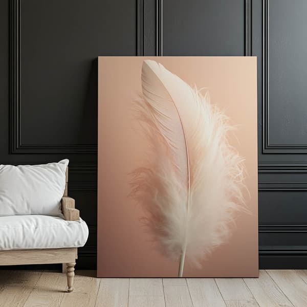 Feather Feather, 40x50 cm, sort aluminiumsramme, 230 gsm mat papir