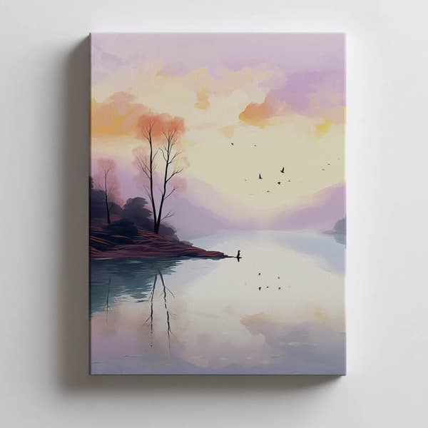 Pastel Landscape Pastel Landscape, 40x50 cm, guld aluminiumsramme, 230 gsm mat papir