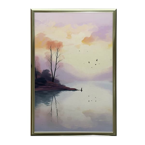 Pastel Landscape Pastel Landscape, 40x50 cm, guld aluminiumsramme, 230 gsm mat papir