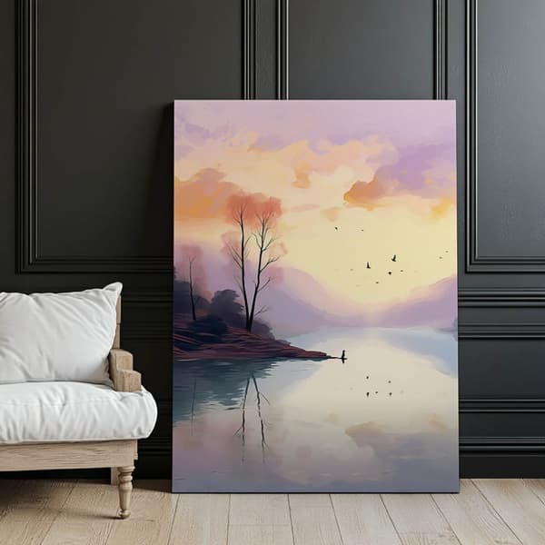 Pastel Landscape Pastel Landscape, 40x50 cm, guld aluminiumsramme, 230 gsm mat papir