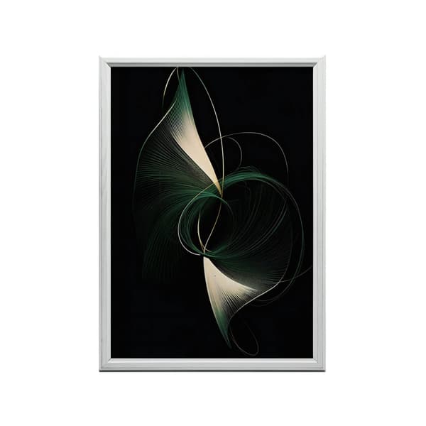 Dark Elegance of Curves Dark Elegance of Curves, 40x50 cm, guld aluminiumsramme, 230 gsm mat papir