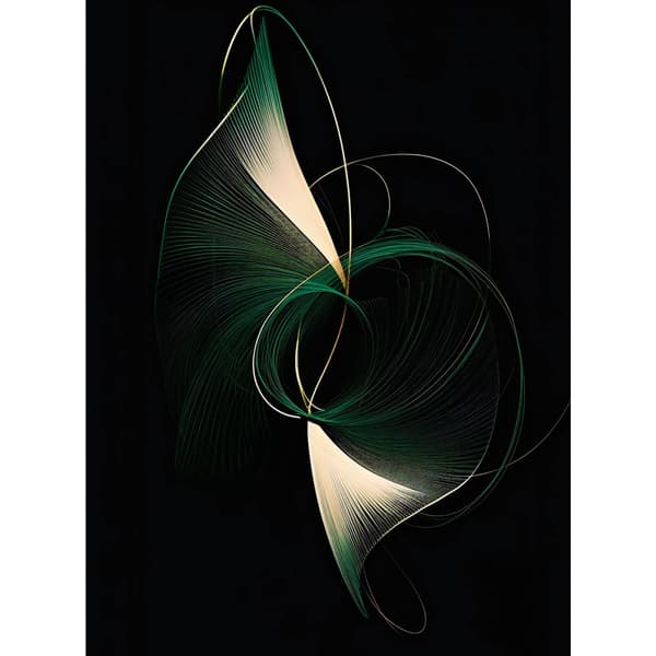 Dark Elegance of Curves Dark Elegance of Curves, 50x70 cm, sort aluminiumsramme, 230 gsm mat papir